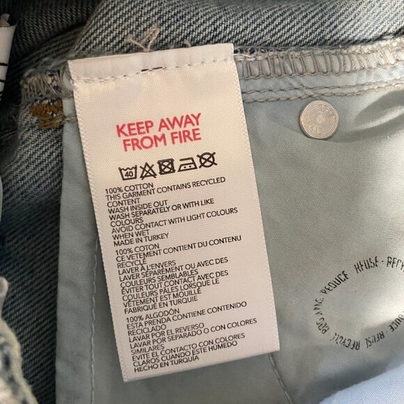 BDG Mom Jeans Womens 27 Blue Denim High Rise Straight Distressed - Picture 8 of 11